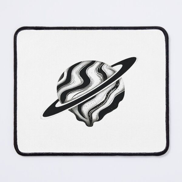 Item preview, Abstract Saturn Planet Art – Cosmic Black‑and‑White Space Illustration for Sci‑Fi Lovers designed and sold by Bright Nest Studio.