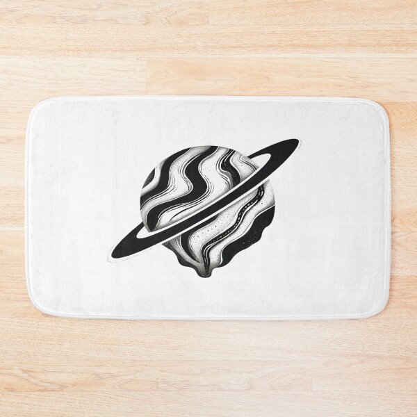 Item preview, Abstract Saturn Planet Art – Cosmic Black‑and‑White Space Illustration for Sci‑Fi Lovers designed and sold by Bright Nest Studio.