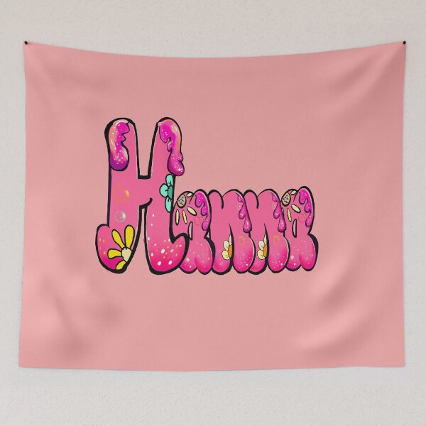 Item preview, Hanna popular girls first name in pink Personalized personalised customised name Hanna  designed and sold by Artonmytee.