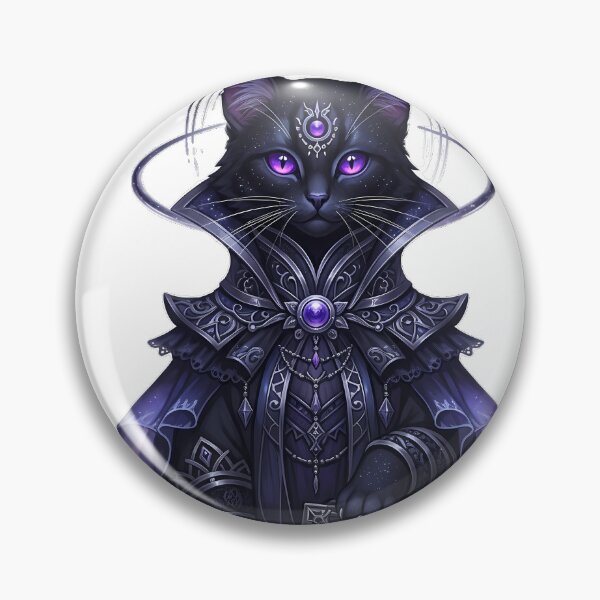 Item preview, Celestial Goth Cat Oracle Violet Eyes designed and sold by IllumeInk.