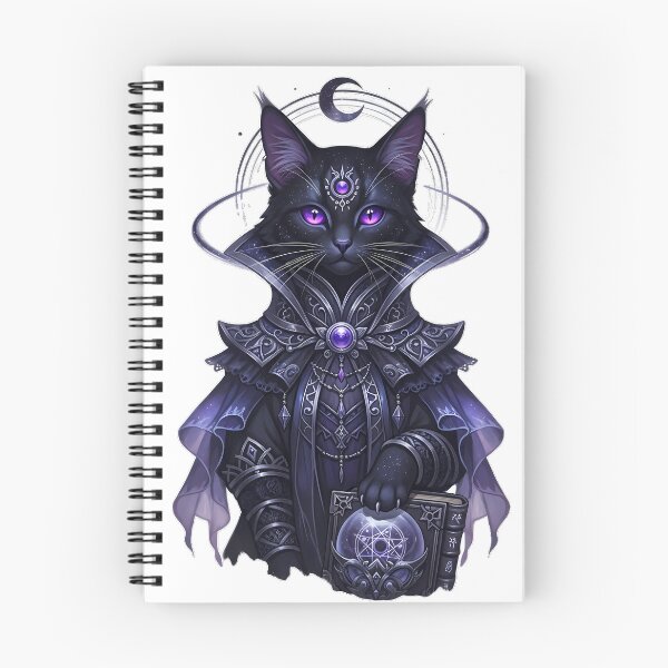 Item preview, Celestial Goth Cat Oracle Violet Eyes designed and sold by IllumeInk.