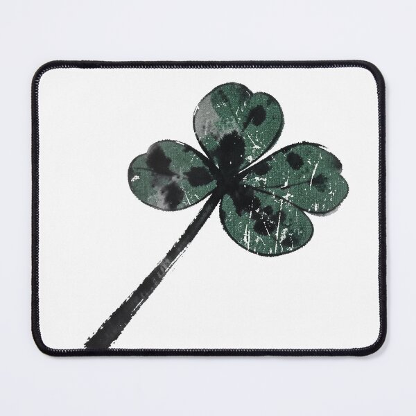 Item preview, Distressed Sumi-e Four Leaf Clover Ink Wash Art designed and sold by Bloomkept.