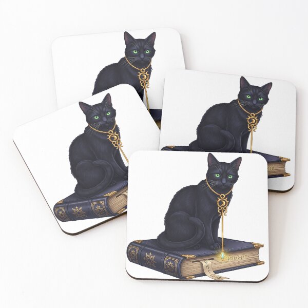 Item preview, Spellbook Familiar Black Cat Gold Bookmark designed and sold by IllumeInk.