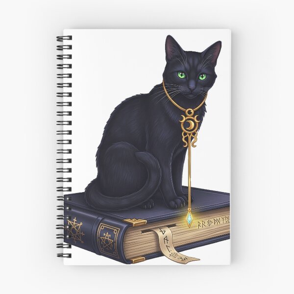 Item preview, Spellbook Familiar Black Cat Gold Bookmark designed and sold by IllumeInk.