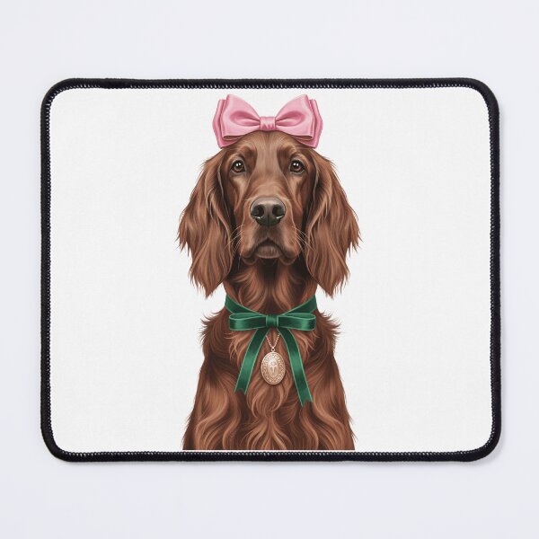 Item preview, Elegant Irish Setter Dog with Pink Bow designed and sold by k3rstman1.