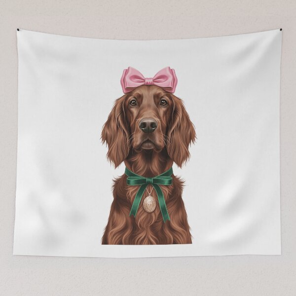 Item preview, Elegant Irish Setter Dog with Pink Bow designed and sold by k3rstman1.