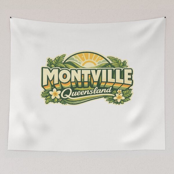 Item preview, Montville Sunshine Coast Hinterland with Glass House Mountains Queensland designed and sold by Places On Earth.