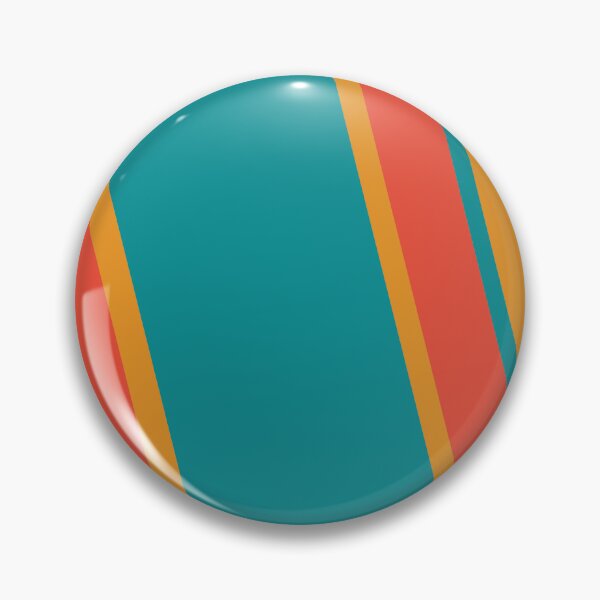 Item preview, Retro Diagonal Stripes – Bold Teal, Orange & Coral  designed and sold by WildHugeDot.