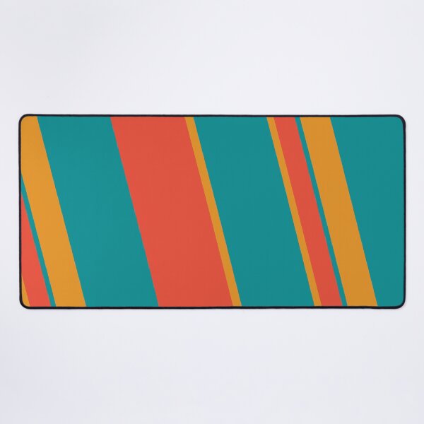 Item preview, Retro Diagonal Stripes – Bold Teal, Orange & Coral  designed and sold by WildHugeDot.