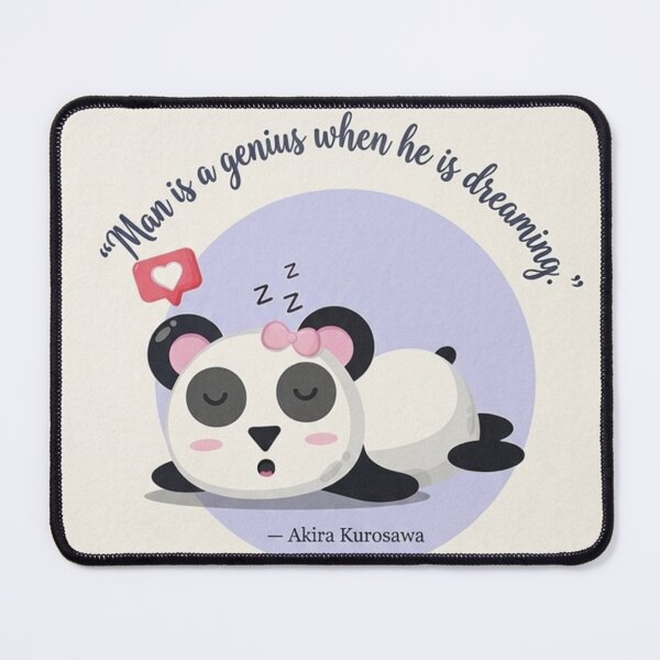 Item preview, Sleeping Panda Dream Quote – Cute Kawaii Panda Illustration with Inspirational Quote designed and sold by RushVibeWear.