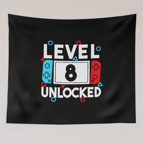 Item preview, Level 8 Unlocked 8th Birthday Gamer Design Retro Gaming  designed and sold by FGTV2021.