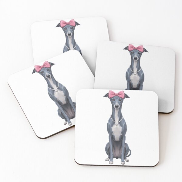 Item preview, Elegant Italian Greyhound Pink Bow Pearl Necklace designed and sold by k3rstman1.