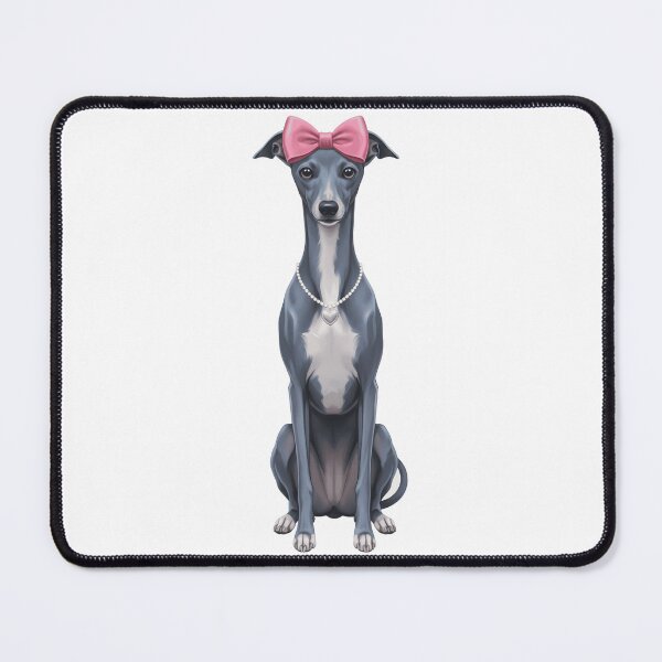 Item preview, Elegant Italian Greyhound Pink Bow Pearl Necklace designed and sold by k3rstman1.