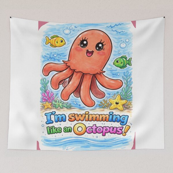 Item preview, I swim like an octopus designed and sold by NubesDesignCH.