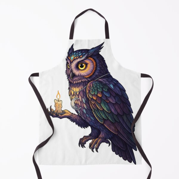 Item preview, Night Owl Familiar Small Candle Crescent Charm designed and sold by IllumeInk.