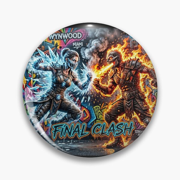 Item preview, Final Clash – Fire vs Ice Street Art Fighting Design designed and sold by PLUSHIWORLDtm.
