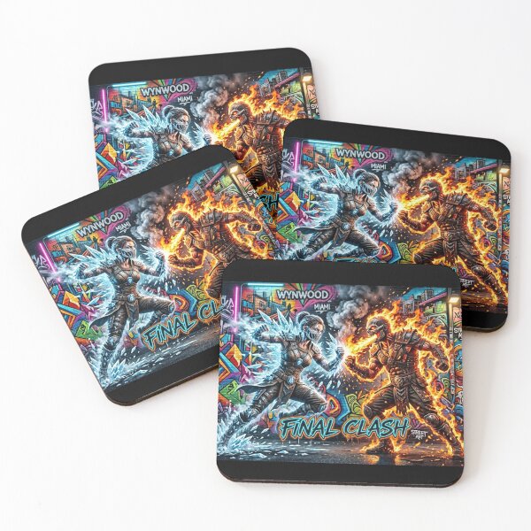 Item preview, Final Clash – Fire vs Ice Street Art Fighting Design designed and sold by PLUSHIWORLDtm.