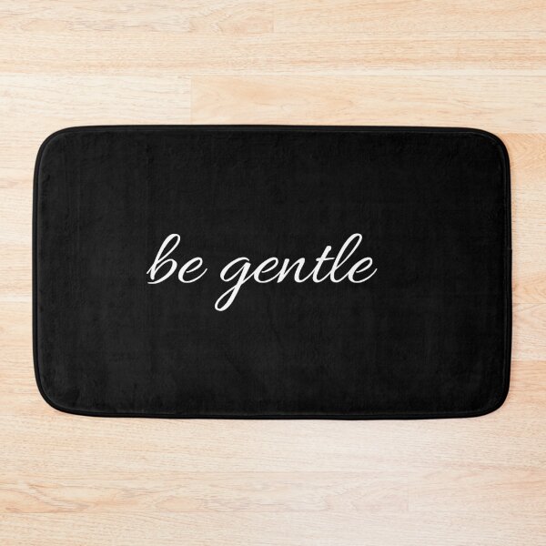 Item preview, Be Gentle Minimal White Typography on Black Background Design designed and sold by onubi.