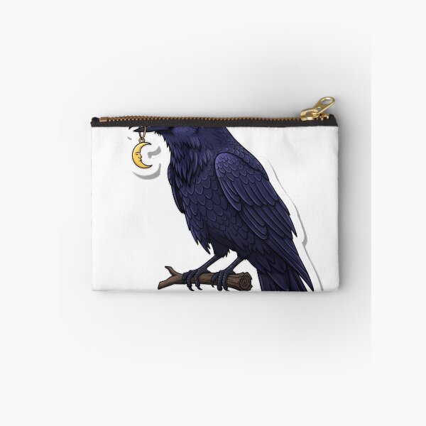 Item preview, Raven Small Crescent Moon Charm Its Beak designed and sold by IllumeInk.