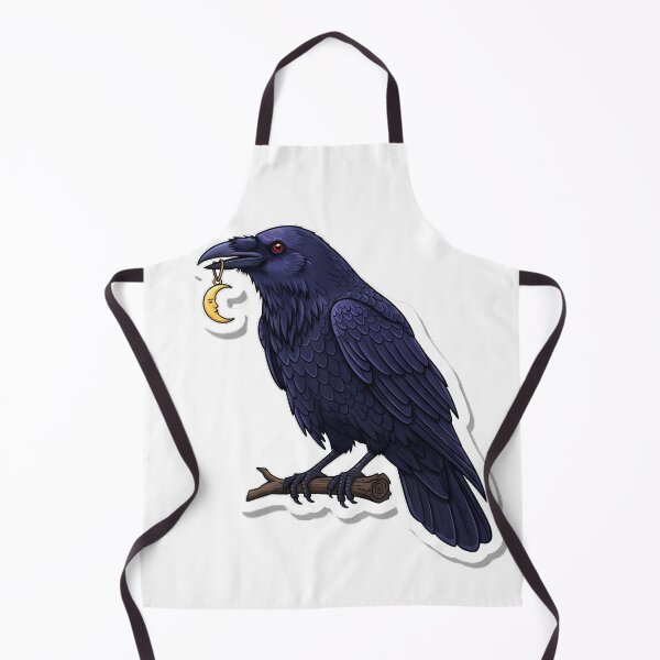 Item preview, Raven Small Crescent Moon Charm Its Beak designed and sold by IllumeInk.