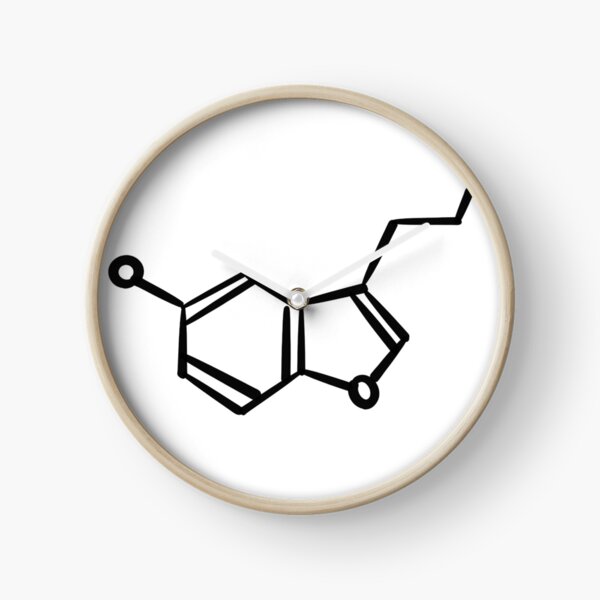 Item preview, Serotonin Molecule print, Happiness Hormone, Minimalist, Black and White, Science, gift, chemistry designed and sold by Prints Actually.