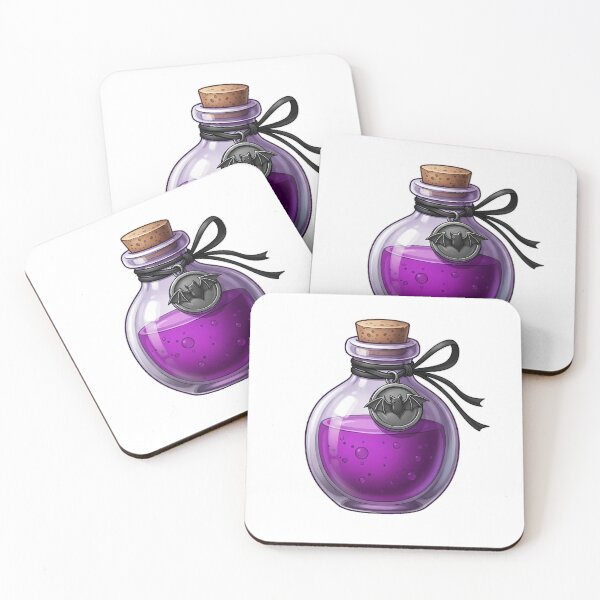 Item preview, Purple Potion Bottle Black Ribbon Tiny Bat Charm designed and sold by IllumeInk.