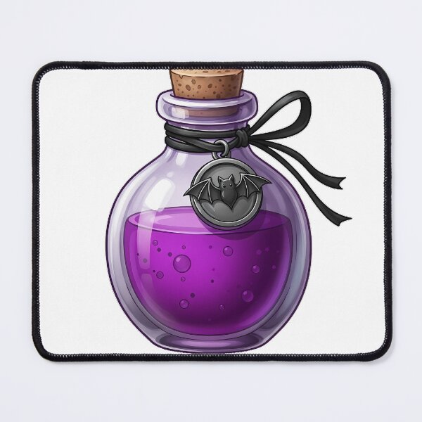 Item preview, Purple Potion Bottle Black Ribbon Tiny Bat Charm designed and sold by IllumeInk.