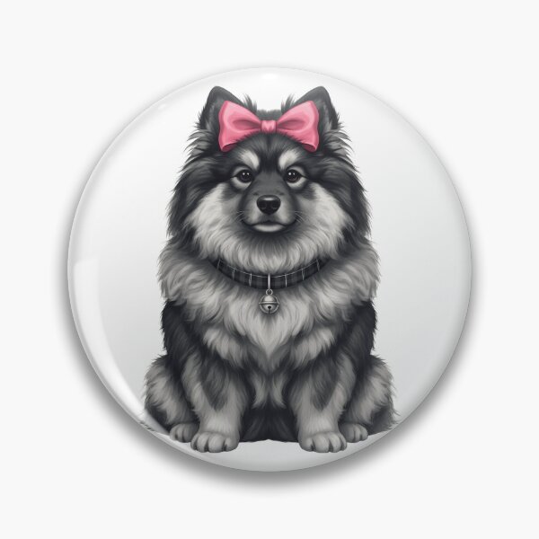 Item preview, Cute Keeshond Dog Portrait with Pink Bow designed and sold by k3rstman1.