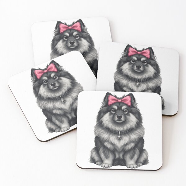 Item preview, Cute Keeshond Dog Portrait with Pink Bow designed and sold by k3rstman1.