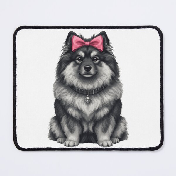 Item preview, Cute Keeshond Dog Portrait with Pink Bow designed and sold by k3rstman1.