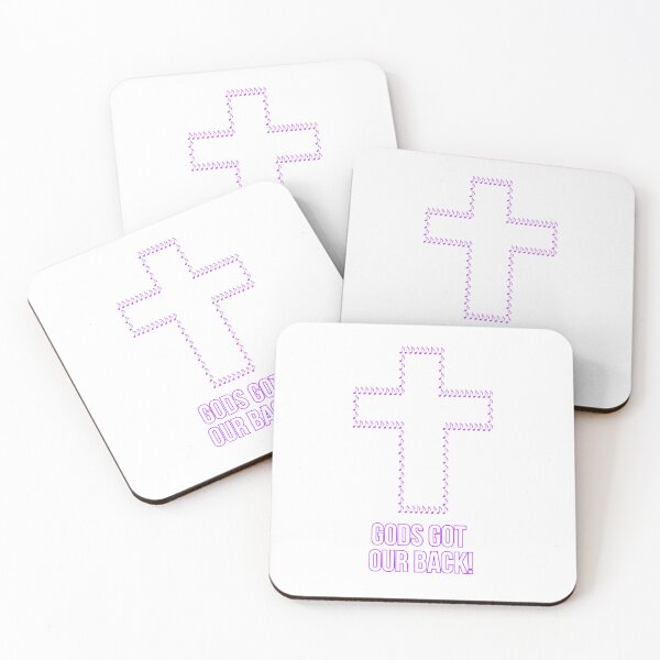 Item preview, God’s Got Our Back – Purple Music Note Cross, Christian Faith Art designed and sold by MyDarlingDearJesusInspires.