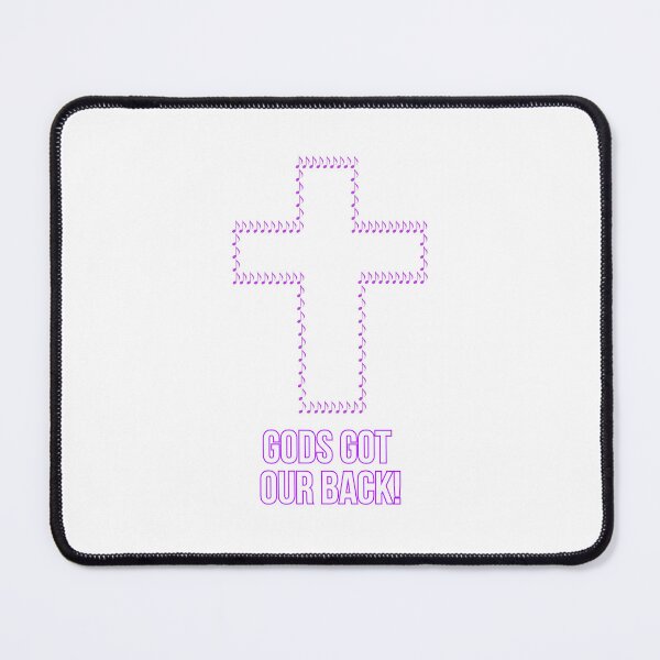 Item preview, God’s Got Our Back – Purple Music Note Cross, Christian Faith Art designed and sold by MyDarlingDearJesusInspires.
