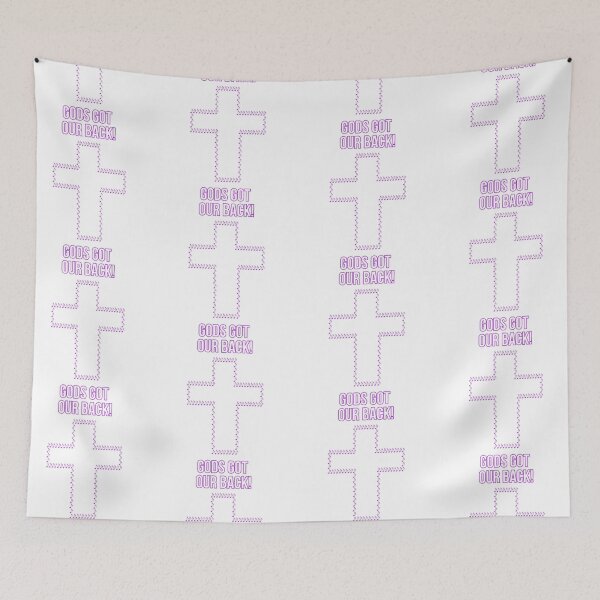 Item preview, God’s Got Our Back – Purple Music Note Cross, Christian Faith Art designed and sold by MyDarlingDearJesusInspires.