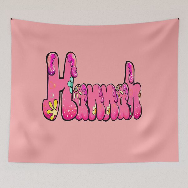 Item preview, Hannah Name Tag - Cute popular girls first name in pink Personalized Custom Family names for women named Hannah  designed and sold by Artonmytee.