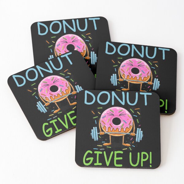 Item preview, Donut Give Up – Funny Gym Motivation Illustration designed and sold by eliramaison.