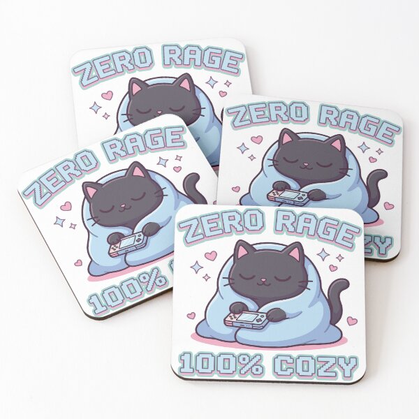 Item preview, Zero Rage 100% Cozy - Cute Gamer Girl Cat designed and sold by LoFizzy.