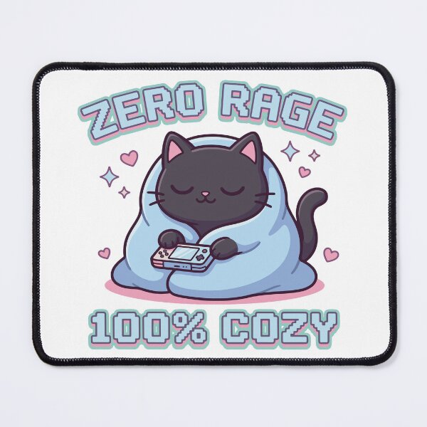 Item preview, Zero Rage 100% Cozy - Cute Gamer Girl Cat designed and sold by LoFizzy.