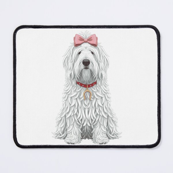 Item preview, Adorable Komondor Dog with Pink Bow designed and sold by k3rstman1.