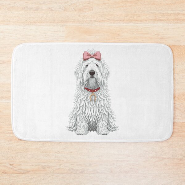 Item preview, Adorable Komondor Dog with Pink Bow designed and sold by k3rstman1.