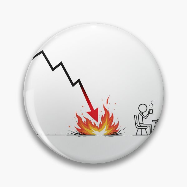 Item preview, Everything is Fine - Stock Market Crash designed and sold by Antonrec86.