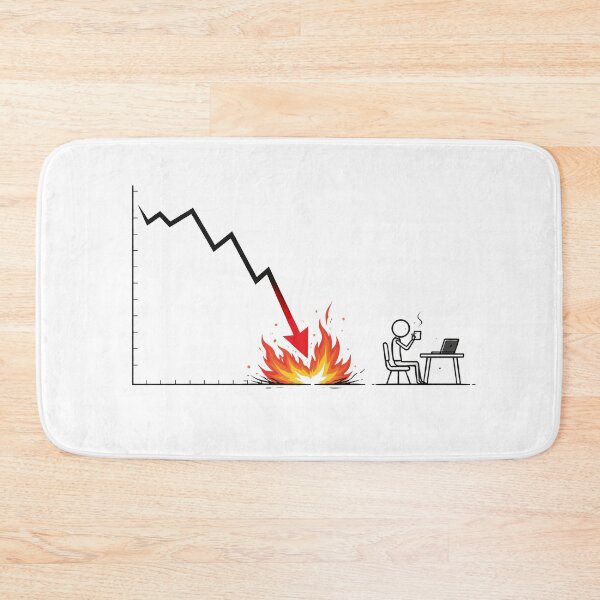 Item preview, Everything is Fine - Stock Market Crash designed and sold by Antonrec86.