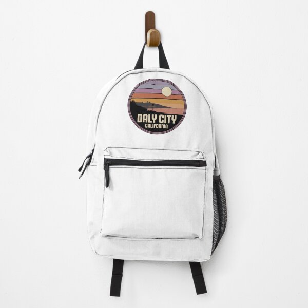 Item preview, Daly City California: Retro Coastal Cityscape Sunset Badge designed and sold by CircinusStore.
