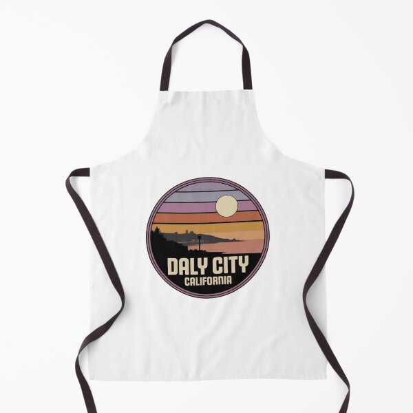 Item preview, Daly City California: Retro Coastal Cityscape Sunset Badge designed and sold by CircinusStore.