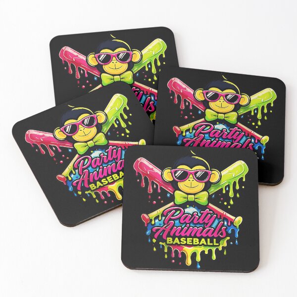 Item preview, Party Animals Baseball Funny Monkey  designed and sold by miaa-artistshop.