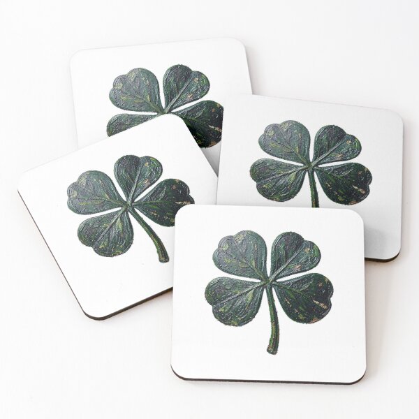 Item preview, Distressed Four-Leaf Clover Oil Painting designed and sold by Bloomkept.