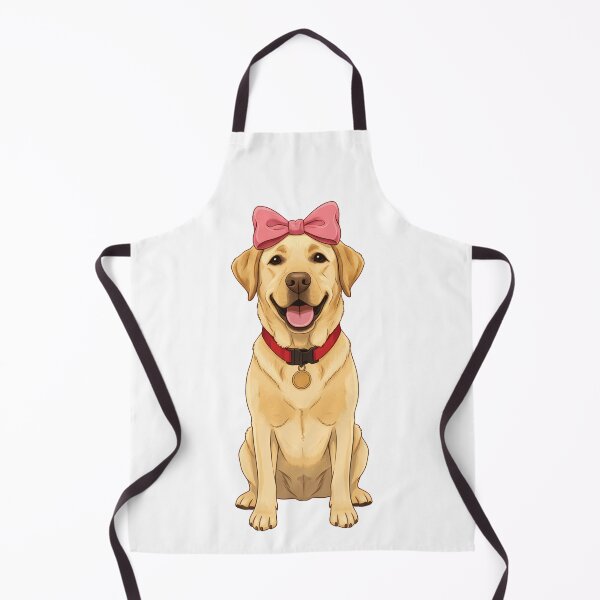 Item preview, Cute Smiling Labrador Retriever with Pink Bow designed and sold by k3rstman1.
