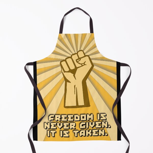 Item preview, Freedom is never given. It is taken propaganda-style poster designed and sold by Zeroskillanimation.