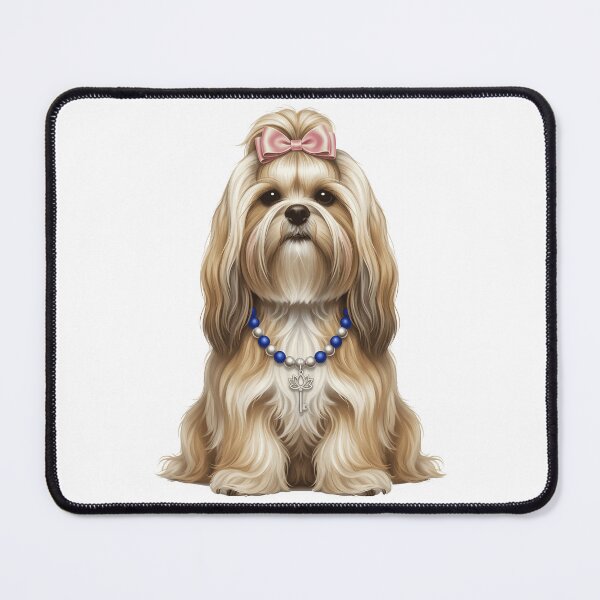 Item preview, Elegant Regal Lhasa Apso with Pink Bow designed and sold by k3rstman1.