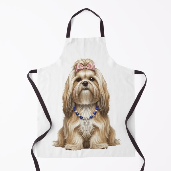 Item preview, Elegant Regal Lhasa Apso with Pink Bow designed and sold by k3rstman1.