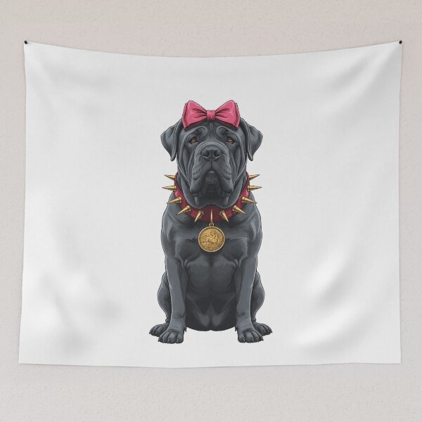 Item preview, Neapolitan Mastiff Pink Bow Spiked Collar designed and sold by k3rstman1.